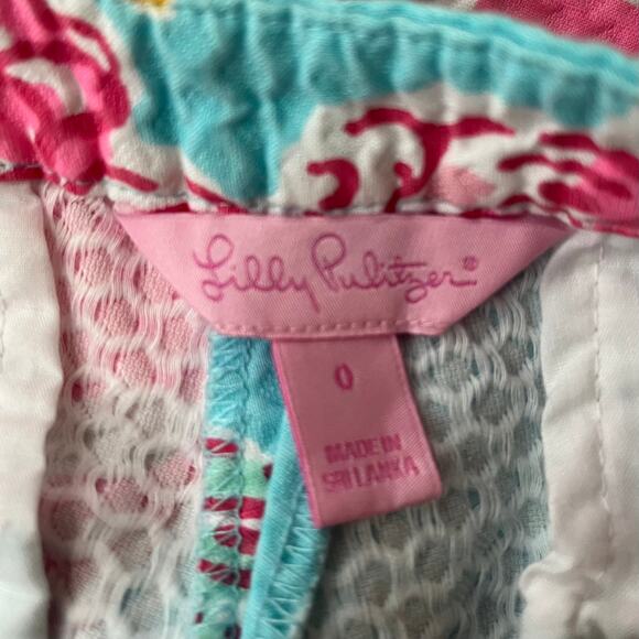 Lilly Pulitzer Adie Shorts in Breakwater Blue Lolita Cotton Side Zip Women's O - Picture 3 of 5